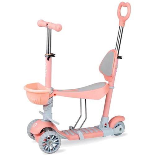 Самокат триколісний з сидінням QKIDS ILI (колір - peach)