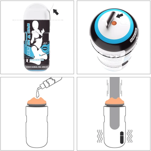 Мастурбатор с вибрацией LoveToy Sex In A Can Mouth Stamina Tunnel Vibrating