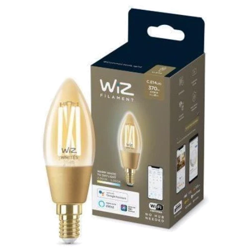 Умная лампочка WiZ, E14, 4.9W, 25W 370Lm, C35, 2000-5000K, Wi-Fi