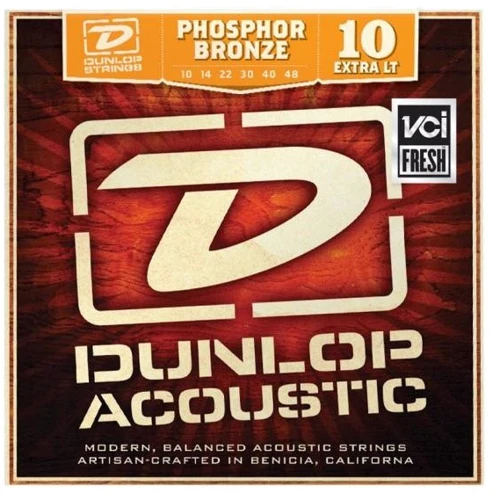 Струна для гитар Струны DUNLOP DAP1048 PHOSPHOR BRONZE EXTRA LIGHT (10-48)