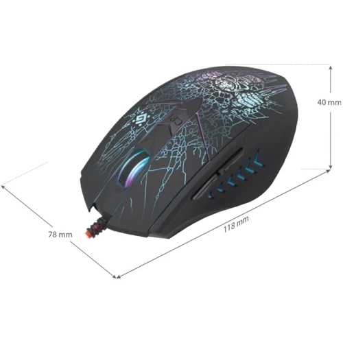 Мышь Defender Doom Fighter GM-260L Black (52260): Эргономика для правой руки