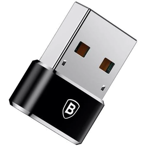 Адаптер Baseus Adapter USB to USB-C Female Black (CAAOTG-01): Цвет черный