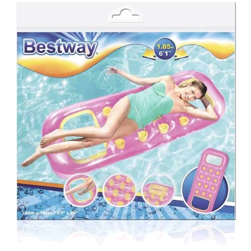 Надувний матрац Bestway Рожевий (43110): Габарити 185 х 74 см