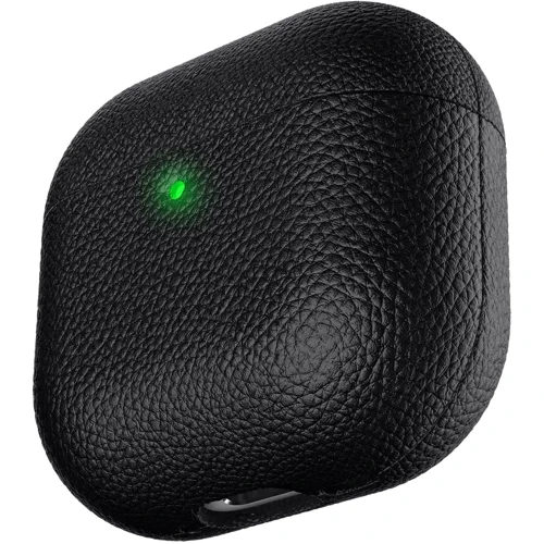 Чохол KeyBudz Artisan Series Leather Black (AP4_S3_BLK) для Apple AirPods 4 фото 1