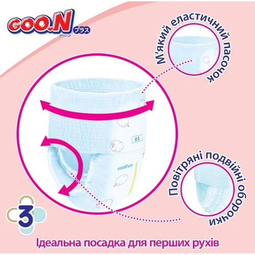 Трусики-підгузки GOO.N Plus для дітей 13-25 кг, BigBig (XXL), 28 шт фото 6