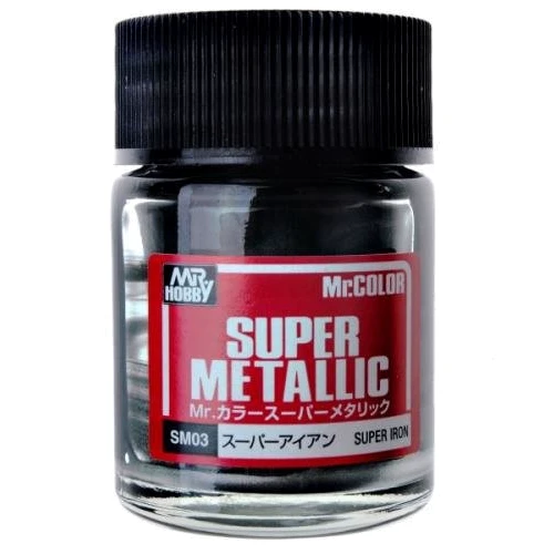 Краска металлик GUNZE SANGYO "Mr. Color Super Metallic" железо, 18 мл SM003