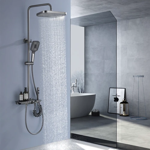 Душевая система Lefton Thermostatic Shower System with Temperature Display and 4 Water Outlet Modes-SST2204 Grey