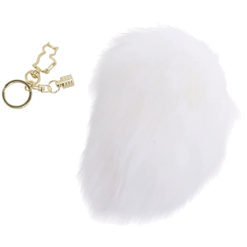 Анальная пробка Кроличий хвост LOCKINK Sevanda White Bunny-Tail Anal Pear-shape Plug