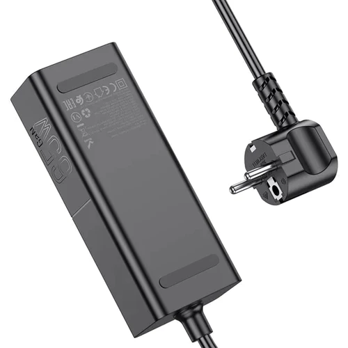 Зарядное устройство Hoco Wall Charger USB+2xUSB-C+AC NS4 Sharp PD 65W Black: Тип сетевое