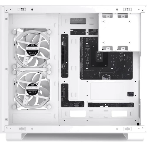 Корпус PCCooler C3 T500 ARGB WH: Материал передней панели закаленное стекло и пластик