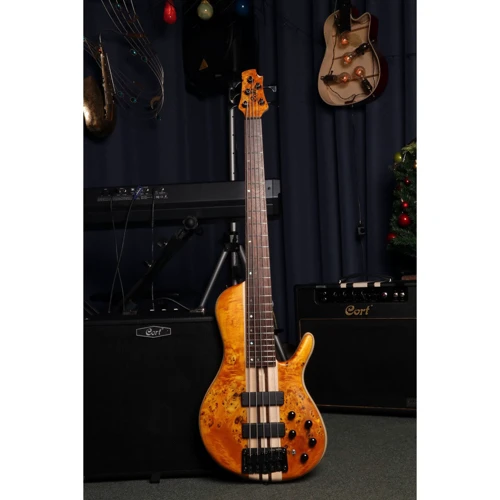 Бас-гитара CORT A5 Plus SC (Amber Open Pore) w/case