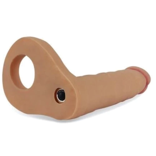 Насадка для двойного проникновения LoveToy The Ultra Soft Double Vibrating Flesh 6.25"
