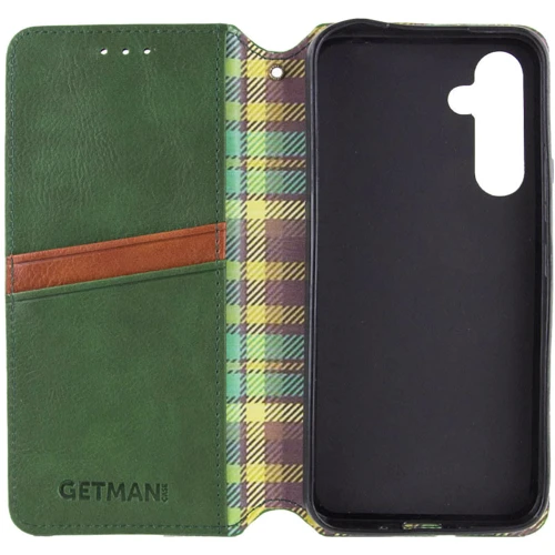 Чехол для телефонов Mobile Case Getman Cubic Green for Samsung A556 Galaxy A55: Материал искусcтвенная кожа и термополиуретан
