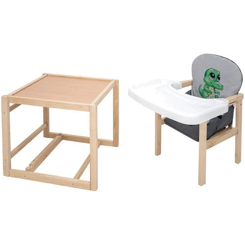 Стульчик-трансформер Babyroom Пеппи-230 eko серый / графит (крокодил) (680999): Тип трансформер