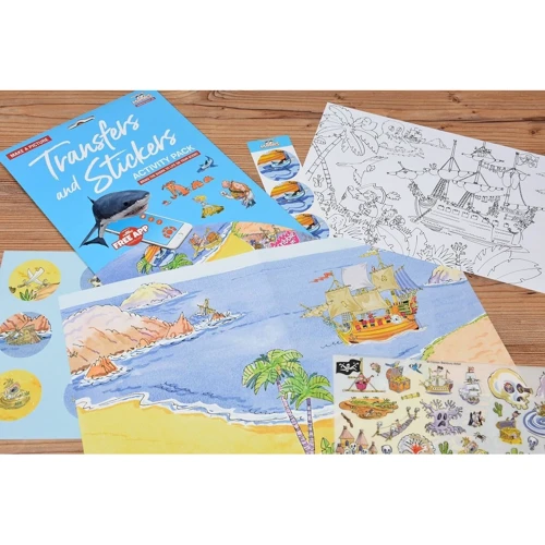 Набор переводных наклеек Scribble Down с онлайн приложением Остров пиратских сокровищ