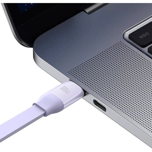 Кабель Baseus Cable USB-C to Micro USB/Lightning/Type-C Bright Mirror 2 Series 100W 1.1m Purple (CAMJ010205): Длина 1.1 м