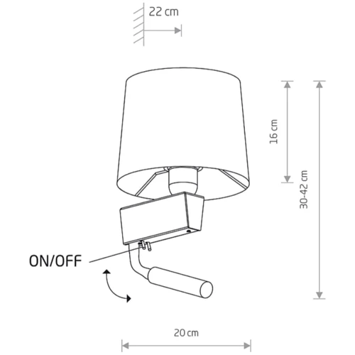 Бра Nowodvorski 8216 Chillin IP20 Wh: Призначення Для спальни, Для чтения