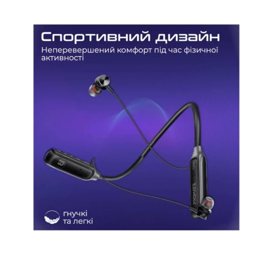 Наушники Promate Leap Black (leap.black): Тип крепления крепление на шее