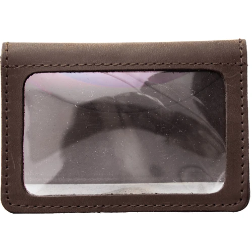 Мужская обложка для документов DNK Leather коричневая (DNK-mini-oknoH-colF): Формат кошелька Горизонтальный