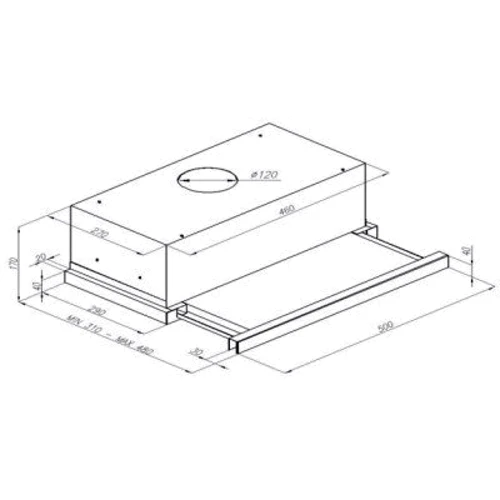 Вытяжка Perfelli TL 5101 I: Рекомендуемая площадь помещения (при высоте 2,7 м), м² 16,5-20,5 кв.м