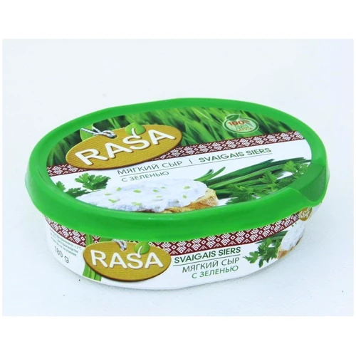 Мягкий сыр RASA с зеленью 62% 180 г (DL6716): Текстура кремовая