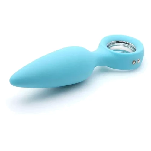 Анальная вибропробка KisToy Orville Blue, диаметр 30мм