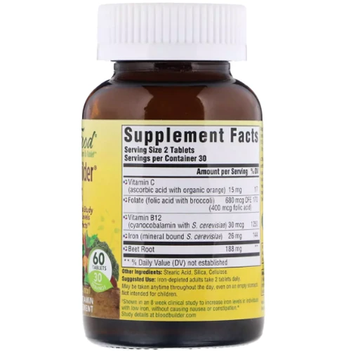 MegaFood Blood Builder Minis Очищення крові 60 пігулок: Форма випуску таблетки