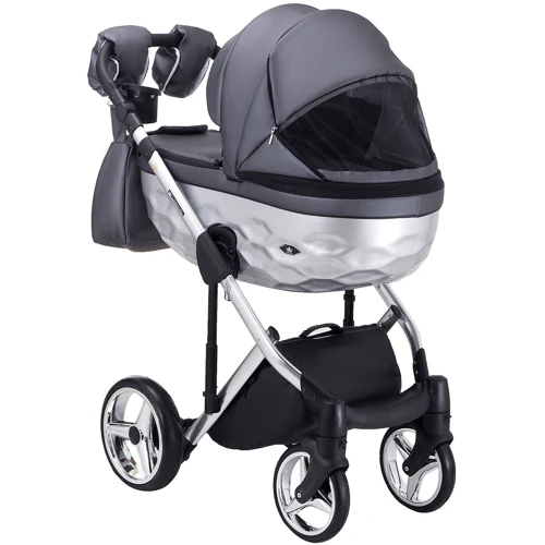 Коляска 2 в 1 Adamex Chantal Star Polar (Chrome) шкіра 100% Star 103 (624640): Ширина шасі 60