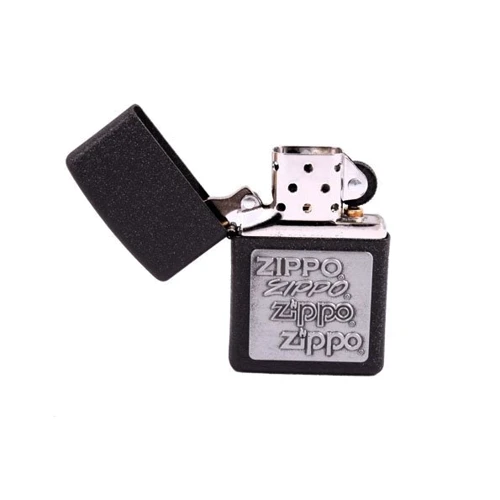 Зажигалка Zippo PEWTER EMBLEM BLACK CRACKLE (363) фото 4