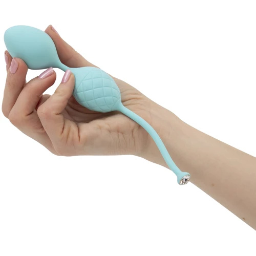 Роскошные вагинальные шарики PILLOW TALK - Frisky Teal с кристаллом Сваровски