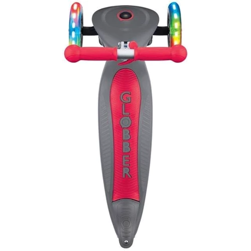Самокат Globber Primo Foldable Lights Titanium Red (серо-красный): Конструкция рамы складная