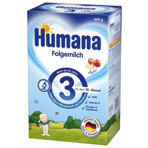 Молочная сухая смесь Humana 3, 600 г от 10 месяцев
