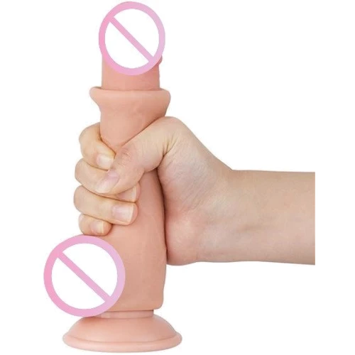 Фаллоимитатор LoveToy Sliding-Skin Dual Layer Dong 7.5" Flesh