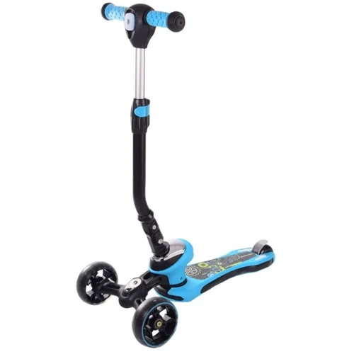 Дитячий складний самокат Bambi з ліхтариком (SC21003(Blue))