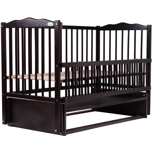 Ліжко Babyroom Веселка маятник, відкидний бік DVMO-2 бук венге (622001)