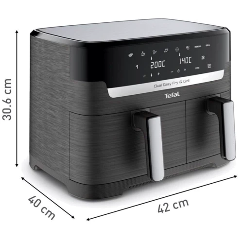 Фритюрница Tefal Dual Easy Fry&Grill Air Fryer EY905B10: Тип устройства Аэрофритюрница (мультипечь)
