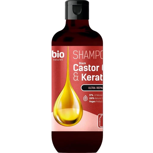 Bio Naturell Shampoo Black Castor Oil & Keratin Шампунь для всех типов волос 355ml