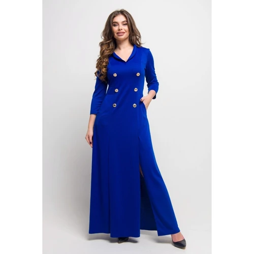 Платье FLFashion Арчи МПА 1665 44 синее повседневное длинное макси