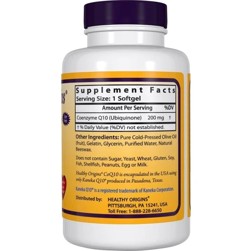 Healthy Origins, CoQ10, Kaneka Q10, 200 mg, 30 Softgels (Discontinued Item) (HO35047): Вид ферментні