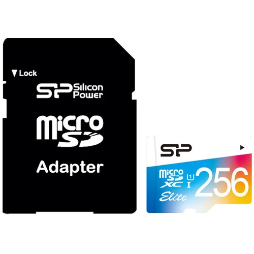 Карта памяти Silicon Power 256GB microSDXC class 10 UHS-I Elite Color (SP256GBSTXBU1V20SP)