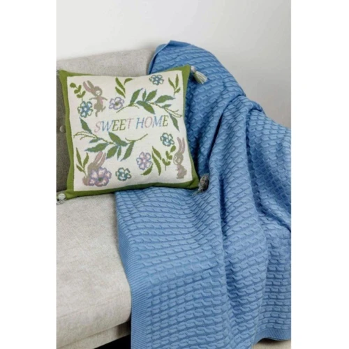 Плед Прованс Sweet home Kosa 130х170 см волошковий (4823093444874)