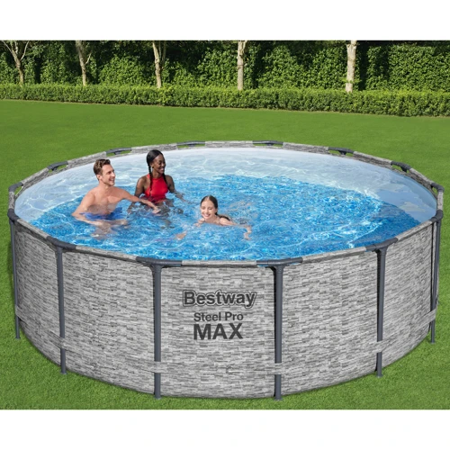 Бассейн Bestway каркасный круглый 427-122 см (5619D) (фильтр-насос, лестница, крышка) фото 2
