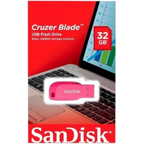 USB-флешка SanDisk 32GB Cruzer Blade USB 2.0 Pink (SDCZ50C-032G-B35PE): Объем памяти 32 GB