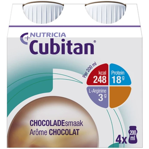 Энтеральное питание Nutricia Cubitan Chocolate flavour со вкусом шоколада 4х200 мл (8716900569005): Тип Смеси специальные