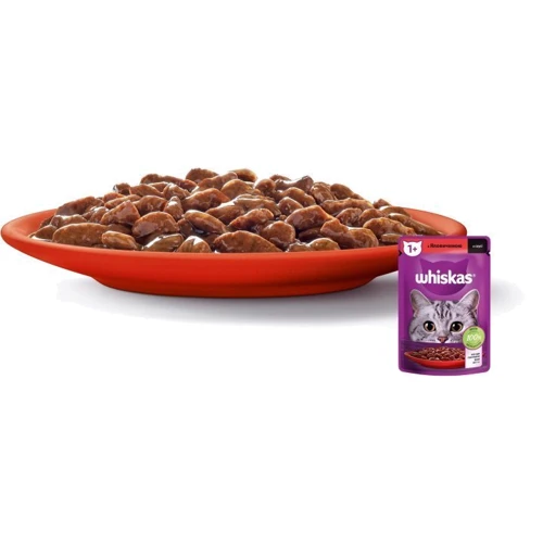 Упаковка влажного корма для кошек Whiskas говядина в соусе 28х85 г (5900951302695): Порода Все породы
