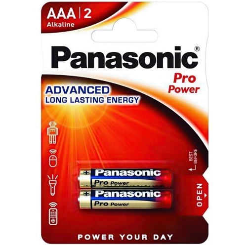 Panasonic AAA bat Alkaline 2шт Pro Power (LR03XEG/2BP)