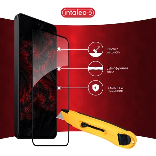 Intaleo Tempered Glass Full Glue Black для Xiaomi Redmi Note 14 4G фото 5