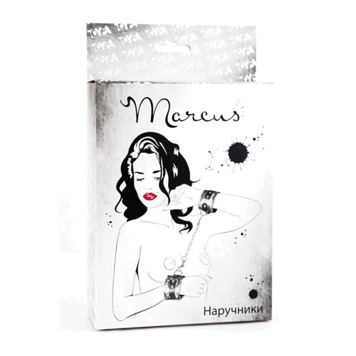 Кружевные наручники Toyfa Marcus Silver and Black
