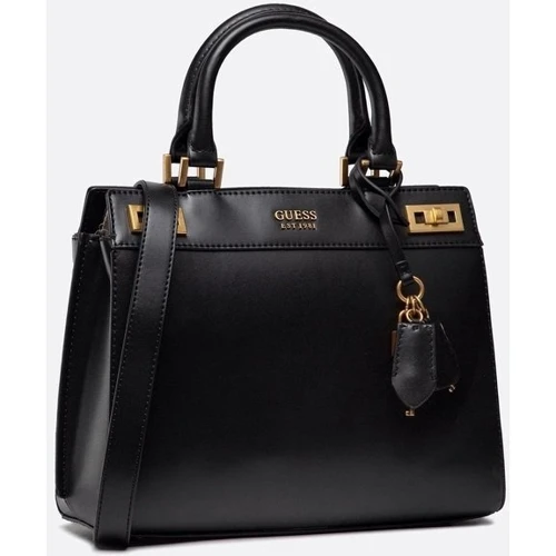 Женская сумка тоут GUESS KATEY LUXURY SATCHEL черная (HWVC7870260-BLA): Тип ручки С двумя ручками, Со съемным ремнем, Плечевой ремень, Короткая ручка