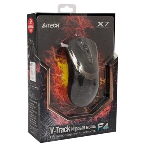 Мишка A4 Tech F4 USB Black: Довжина кабелю 1.8 м